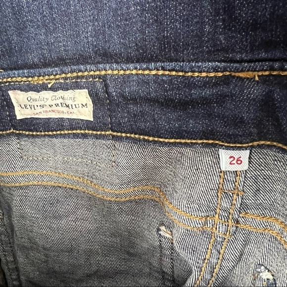 LEVI’S Skinny Overalls in Dark Wash, Size 26 - Picture 9 of 11